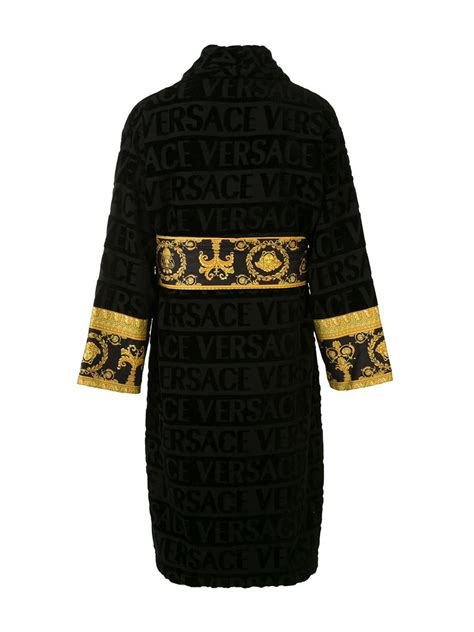 versace badjas heren zwart|Versace Badjas Met Tekst .